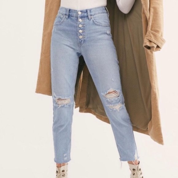 Free People Blossom Rigid High Rise Jeans - Picture 1 of 11